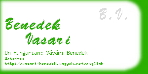 benedek vasari business card